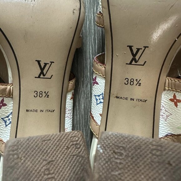 Louis Vuitton Sandals Murakami Monogram Double Strap 38.5 - Picture 5 of 6